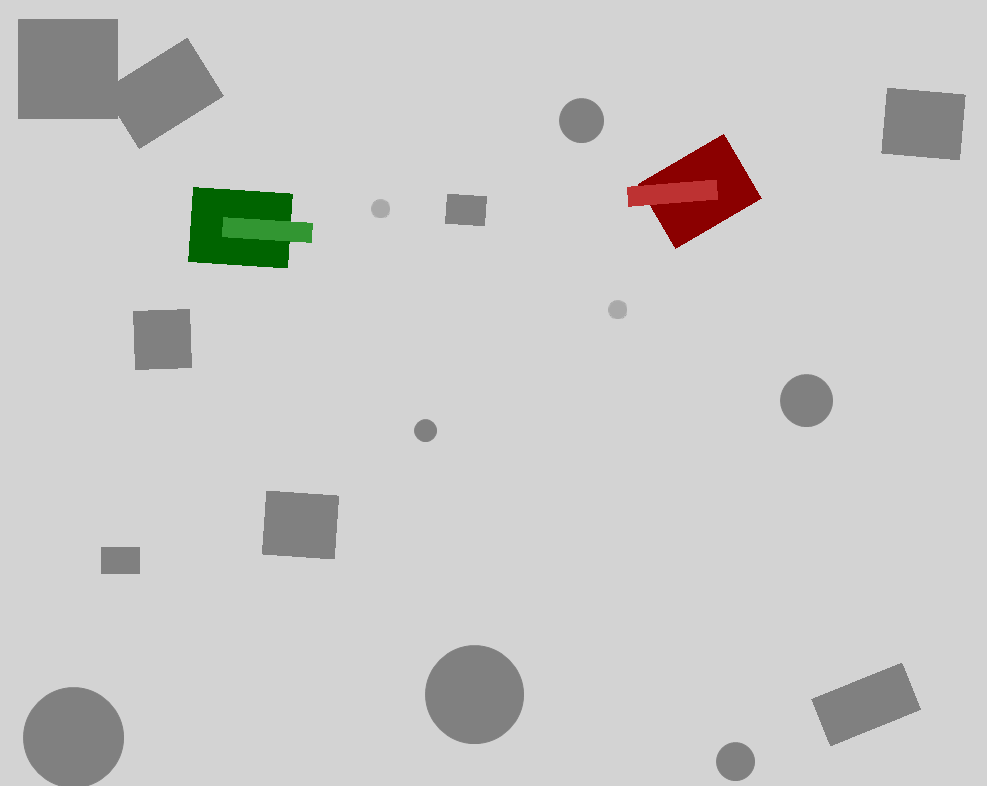 A shooting match between two tanks